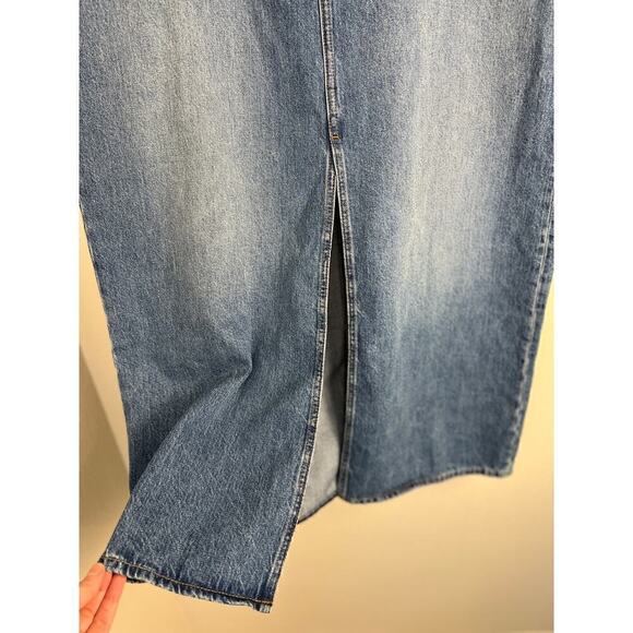 Madewell Women's Denim Mid-Rise Maxi Skirt in Pratt Wash Pratt Wash size 33 - Picture 5 of 16